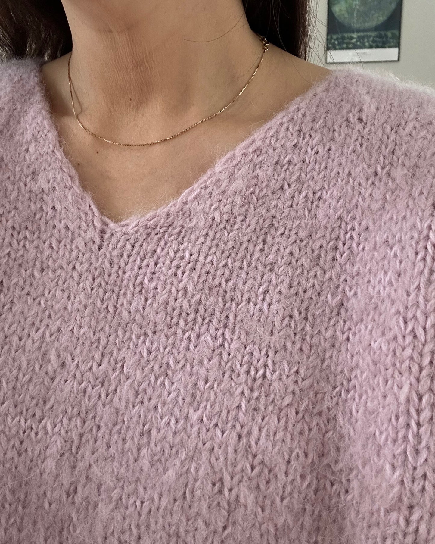 My Pink Sky Sweater V-neck - FableKnits