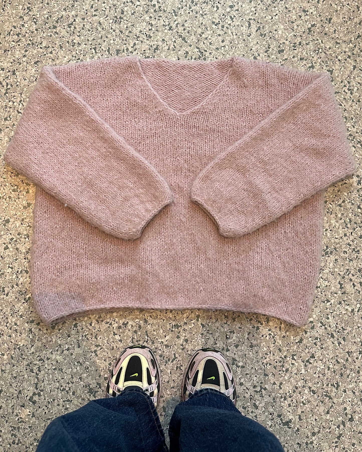 My Pink Sky Sweater V-neck - FableKnits