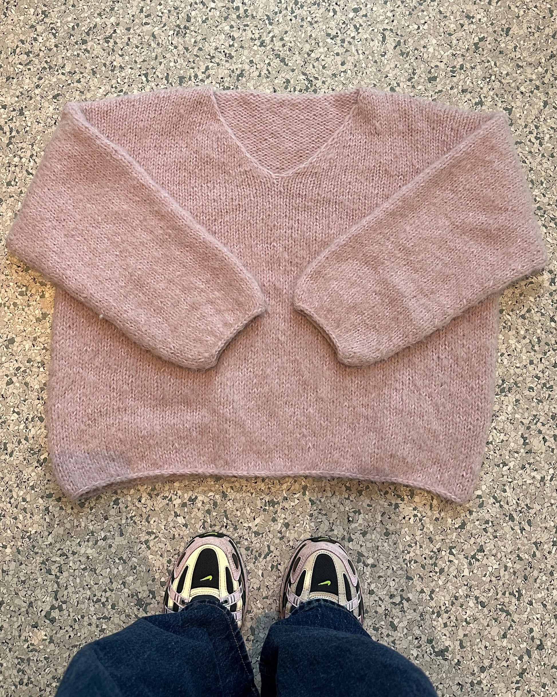 My Pink Sky Sweater V-neck - FableKnits